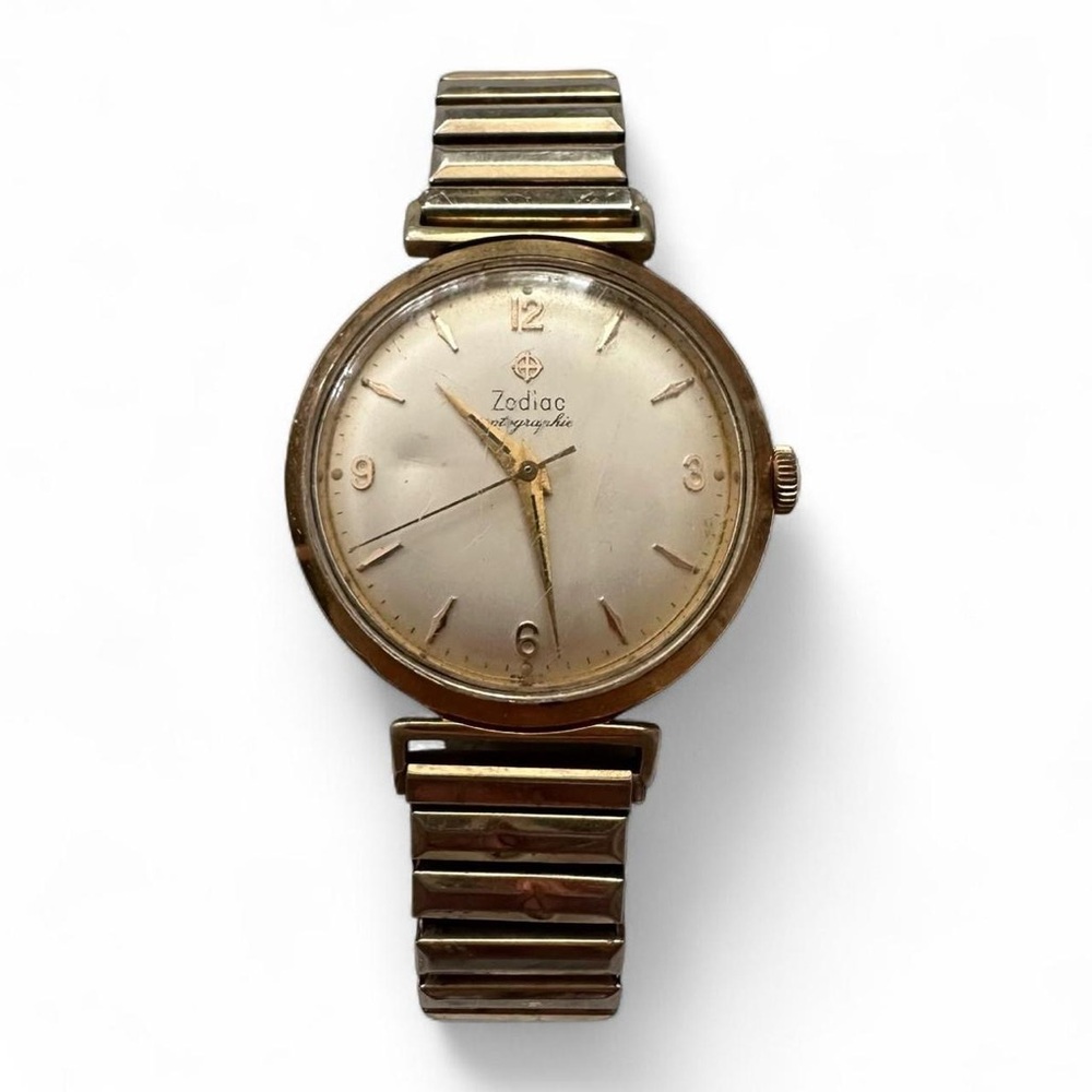Vintage Zodiac Gold-Tone Vintage automatic Wristwatch - Gold Dial 1950/1960